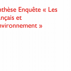 Baromètre : Les français et l’environnement en 2015